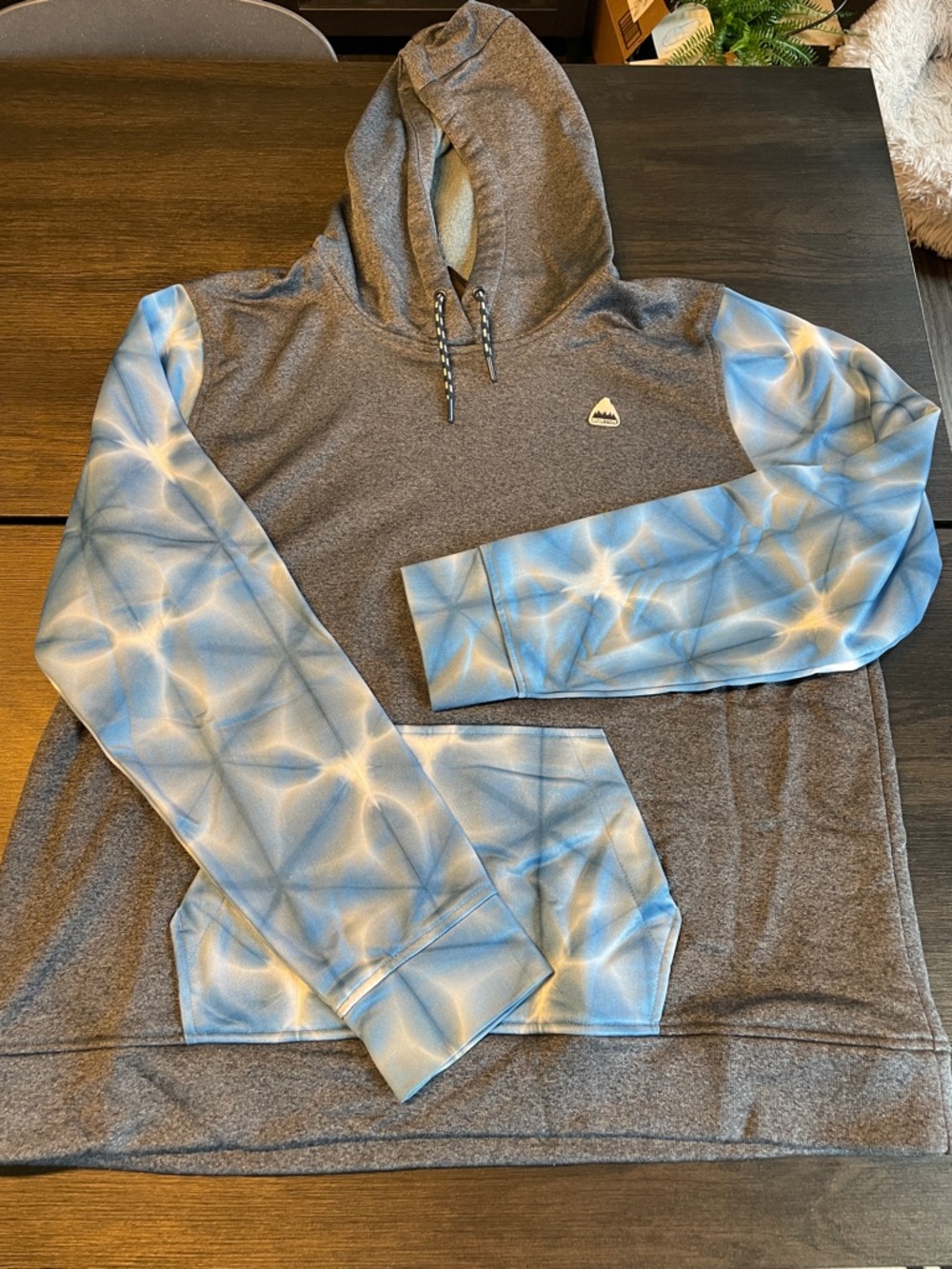 Burton Gray Pullover with White Mountain Patch